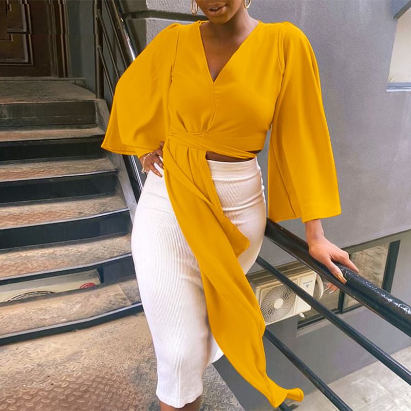 Women's Casual Blouse with Bow