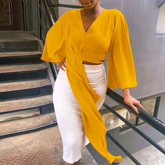 Women's Casual Blouse with Bow