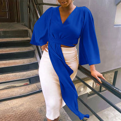 Women's Casual Blouse with Bow