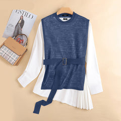 Women's Casual Belted Top