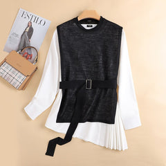 Women's Casual Belted Top