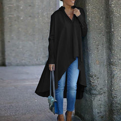 Women's Assymetrical Solid Blouse