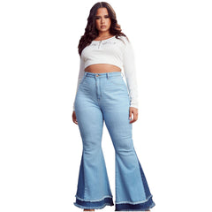 All-Match Plus Size Wide-Leg Jeans