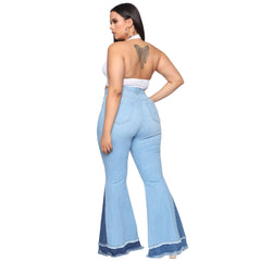 All-Match Plus Size Wide-Leg Jeans