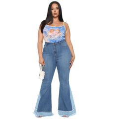All-Match Plus Size Wide-Leg Jeans