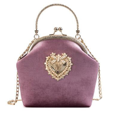 Women's Elegant Vintage Velvet Handbag