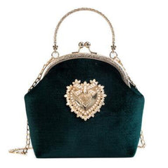 Women's Elegant Vintage Velvet Handbag