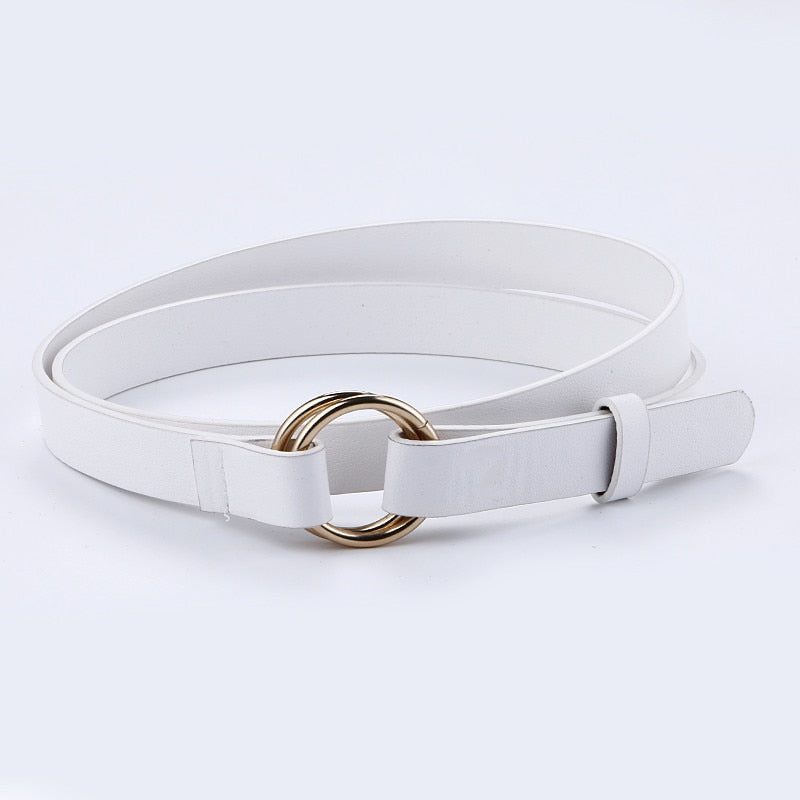 Women's Elegant Casual Thin Leather Belt
