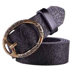 Women's Embossed Genuine Leather Belt