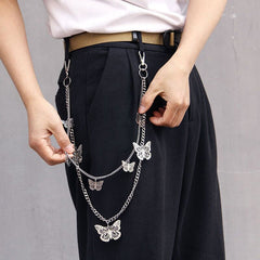 Double Layers Butterfly Link Pants Belt