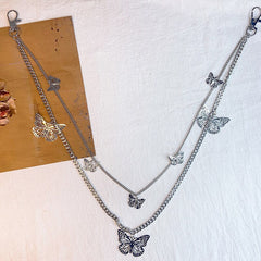 Double Layers Butterfly Link Pants Belt