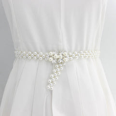 Women's Stylish Floral Belt with Pearls
