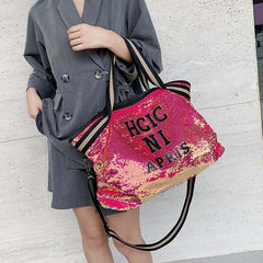 Fashion Sequined Top-Handle Bag