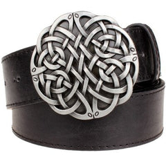 Women's Leather Belt with Metal Buckle