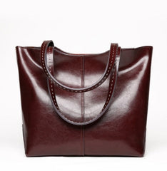 Women's Glance Leather Stitched Strap Shoulder Bag