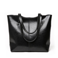 Women's Glance Leather Stitched Strap Shoulder Bag