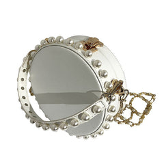 Women's Round Pearl PU Handbag