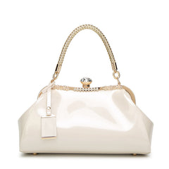 Fashion Patent Leather Bag with Diamonds