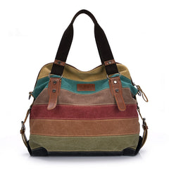 Women's Striped Canvas Tote