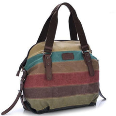Women's Striped Canvas Tote
