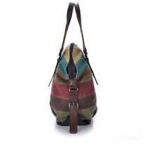 Women's Striped Canvas Tote