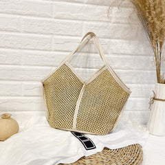 Casual Multicolord Straw Women's Shoulder Bag