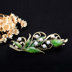 Women's Vintage Style Wood Lily Hair Clip