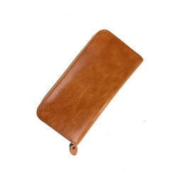 Women's Solid Color Leather Wallet