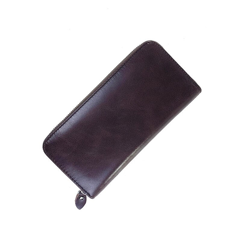 Women's Solid Color Leather Wallet
