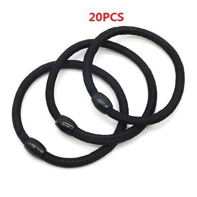 30 Pcs Women's Laconic Beaded Hair Bands Set