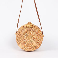 Summer Round Handmade Straw Women's Bag
