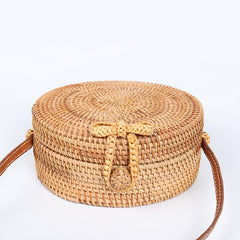 Summer Round Handmade Straw Women's Bag
