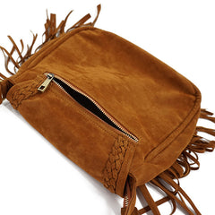 Boho Style Suede Fringe Crossbody Women's Bag