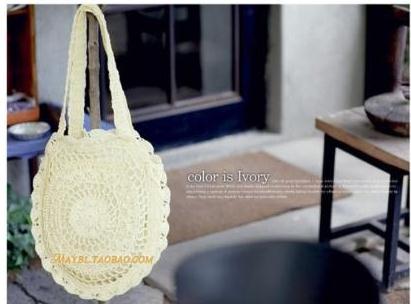 Vintage Bohemian Big Circle Straw Bags for Women