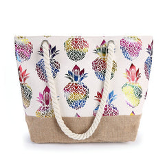 Women's Pineapple Print Tote Bag