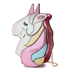 Sequined Unicorn Design Mini Crossbody Bag
