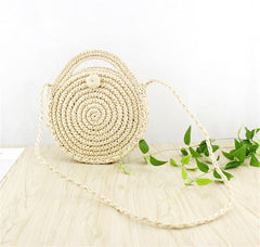 Women's Boho Woven Straw Crossbody Bag