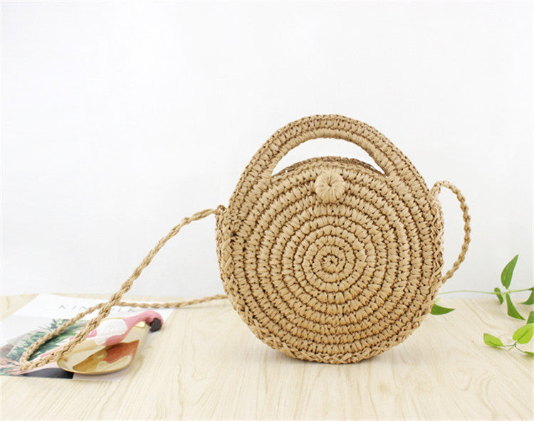Women's Boho Woven Straw Crossbody Bag