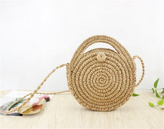 Women's Boho Woven Straw Crossbody Bag