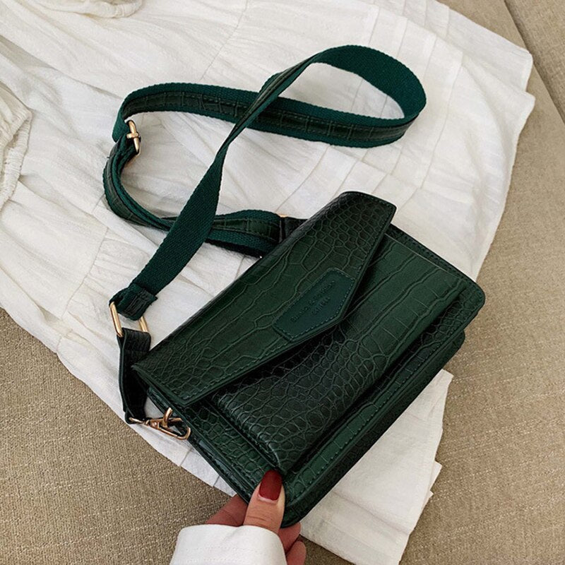 Women's Crocodile Leather Messenger Bag