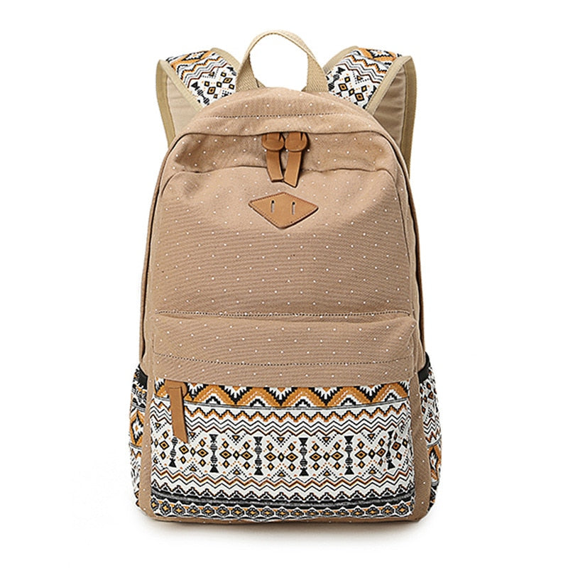 Ethnic Style Colorful Women's Canvas Backpack
