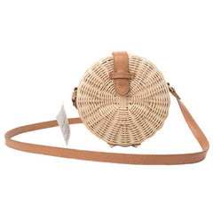 Women's Round Woven Straw Bag