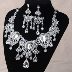 Women's Luxury Water Drop African Crystal Jewelry Set