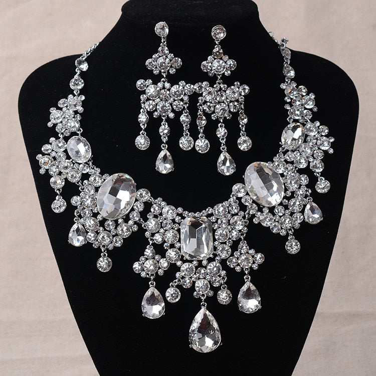 Women's Luxury Water Drop African Crystal Jewelry Set