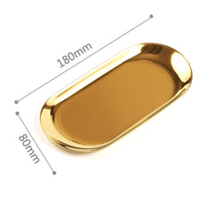 Luxurious Oval Metal Storage Trays