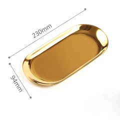 Luxurious Oval Metal Storage Trays