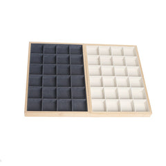 24-Grid Bamboo Jewelry Storage Organizer