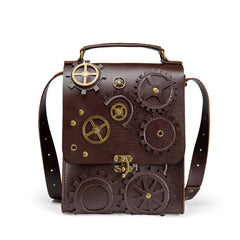 Steampunk Gear Decorated Messenger Bag