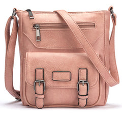 Women's Multi Pocket Leather Messenger Bag