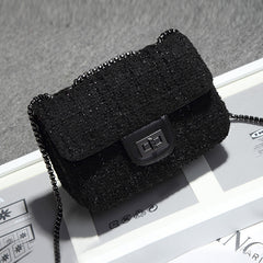 Women's Glittery Wool Evening Bag